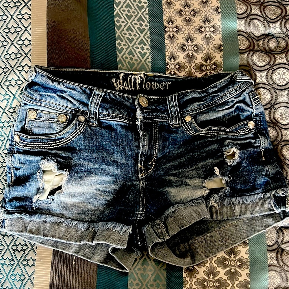 Wallflower denim shorts